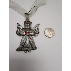 Gloria Duchin Pewter Angel Christmas Tree Ornament 2003 Vintage‎